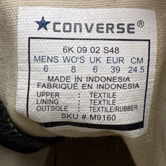 Converse Chuck Taylor All Star High Top Studded Women's 8 Canvas Sneakers Black - Picture 14 of 14